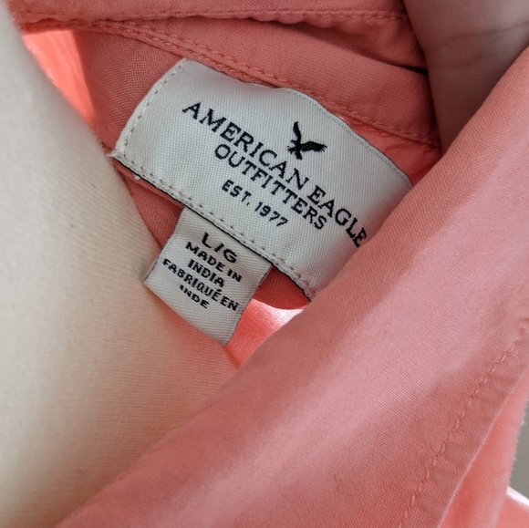 Peach American Eagle button up tank - Picture 2 of 6